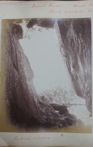 Black bird's nests caves, Borneo "looking awkward" (Lady Brassey photograph collection, with kind permission from Hastings Library)